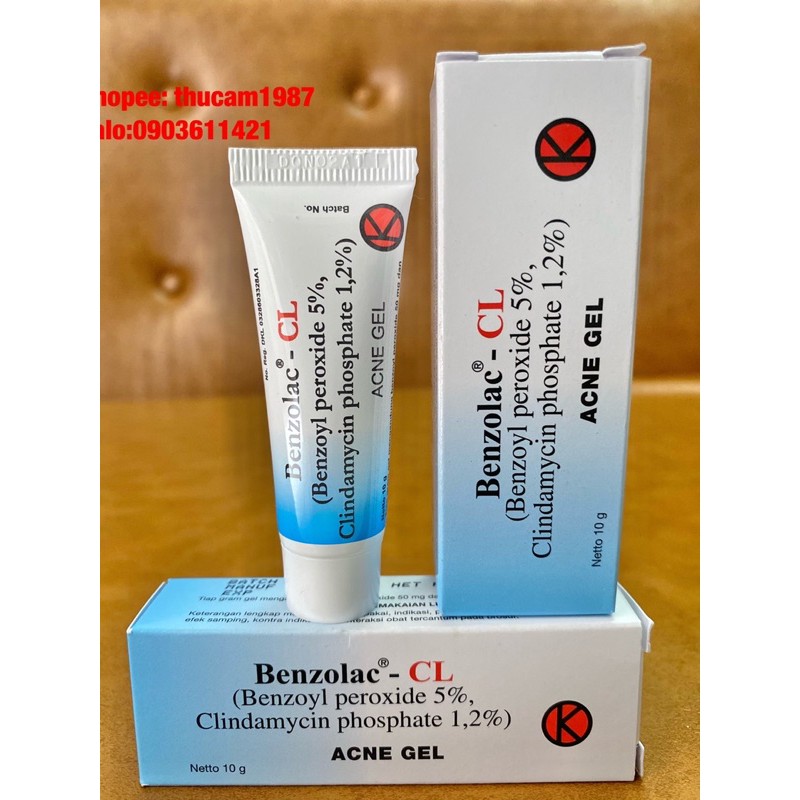 Gel Benzolac CL loại bỏ mụn, liền sẹo mụn 10g.