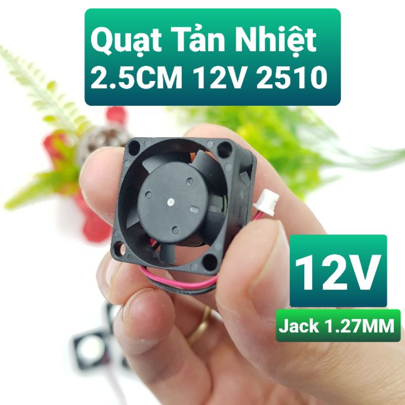 Quạt Tản Nhiệt Máy In 3D💚💚Quạt 2.5CM💚💚Quạt Máy In 25x25x10MM 2510 12V💚💚Quạt 2.5x.2.5x1CM