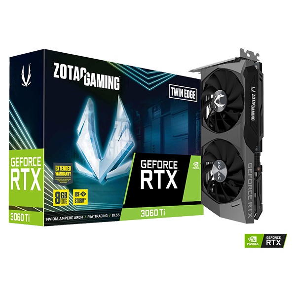 Card Màn Hình Zotac RTX 3060 Ti Twin Edge LHR 8GB GDDR6 256bit - Hàng Chính Hãng