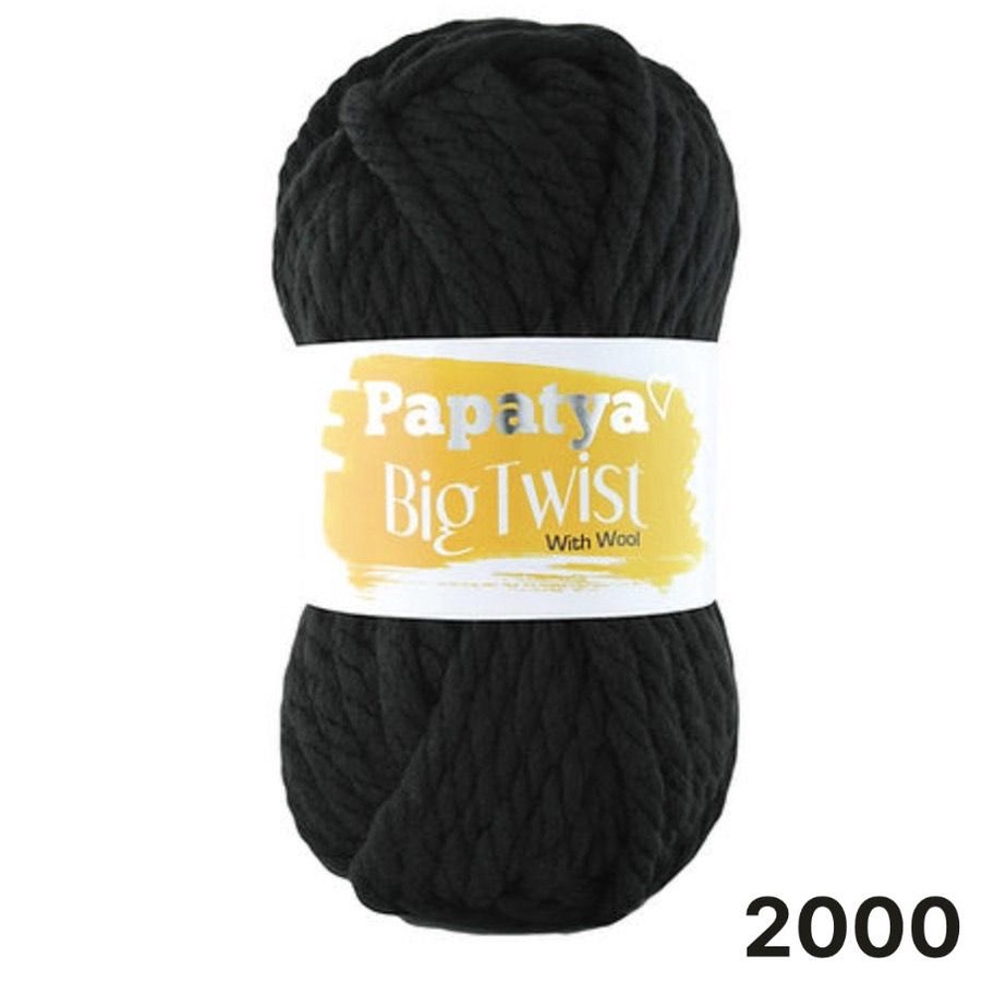 Cuộn len ấm sợi to mềm mại Big Twist nhập khẩu chính hãng Papatya đan móc nón, khăn, áo, chăn ấm siêu nhanh