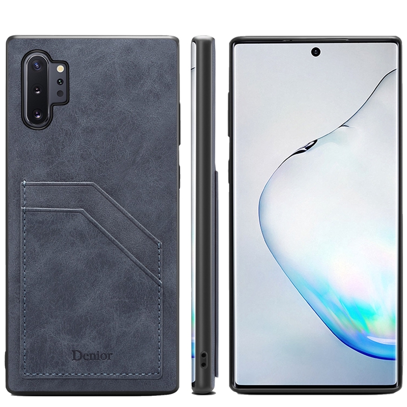 Ốp điện thoại lưng da có ngăn đựng thẻ cho Samsung Galaxy Note 10 10+ | BigBuy360 - bigbuy360.vn