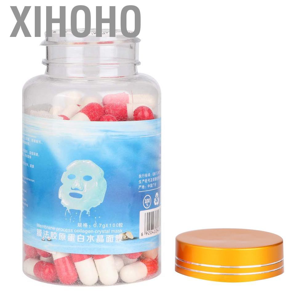 (Hàng Mới Về) Set 100 Mặt Nạ Viên Pha Lê Collagen Dưỡng Ẩm Chống Lão Hóa Tự Làm