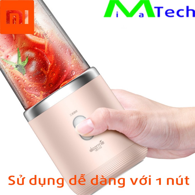 Máy xay sinh tố mini cầm tay Xiaomi Deerma NU05 công suất cao, sạc USB mọi lúc mọi nơi