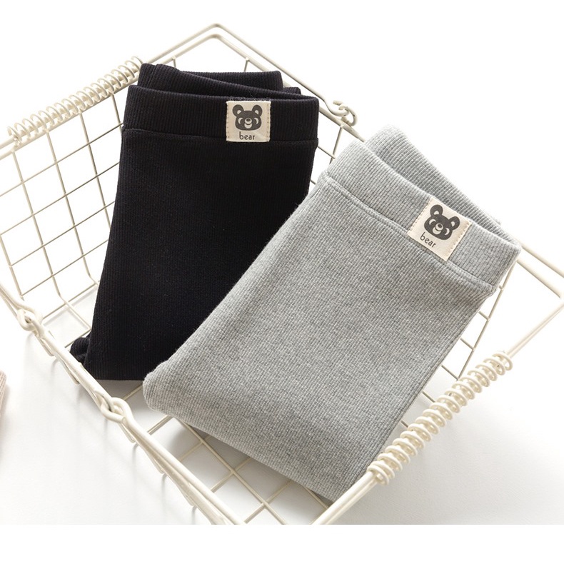 Quần legging dài cho bé gái từ 6-45kg, 1-14 tuổi chất len tăm GẤU