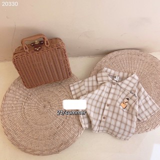 Áo sơ mi cộc tay cho bé