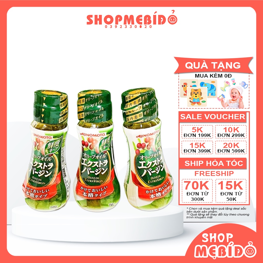 Dầu oliu Ajinomoto Olive Extra Virgin Nhật 70g