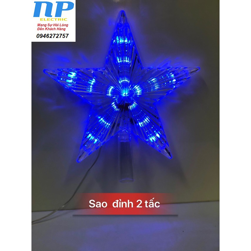 SAO LED ĐỈNH GẮN CÂY THÔNG 20CM ĐỦ MÀU