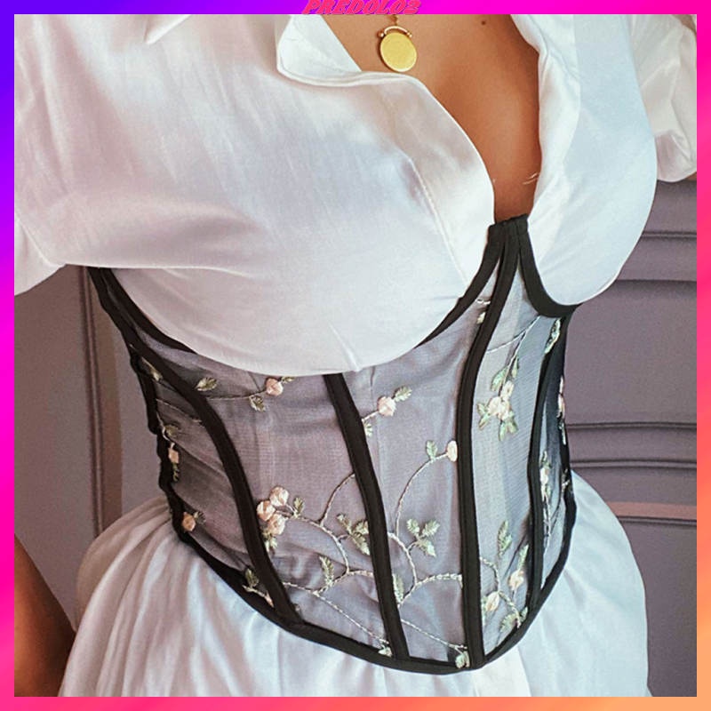 Thắt lưng corset ren có độ co giãn gợi cảm cho nữ