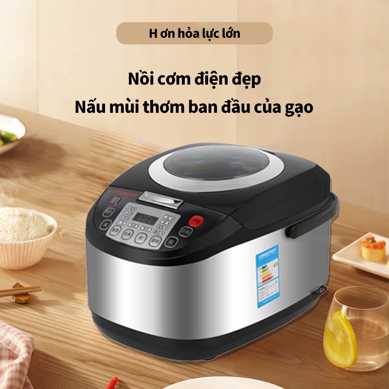 Nồi cơm điện thông minh gia đình Đa chức năng - Nồi cơm điện 5L cho gia đình 3 - 8 người - Hạn bảo hành 3 tháng