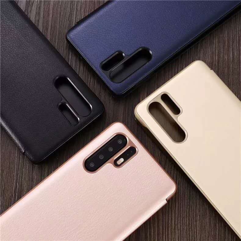 Bao da điện thoại nhựa có ô cửa sổ thông minh Huawei P40 Pro P40 P10 P10 Plus P30 Pro P30 P20 Pro P20 P20 Lite P30 Lite