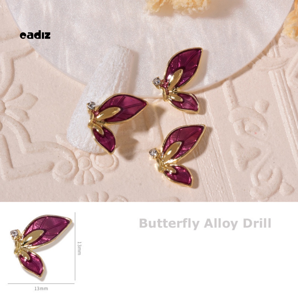 Phụ Kiện Trang Trí Móng Tay Hình Cánh Bướm Lấp Lánh Chống Rỉ Sét DIY