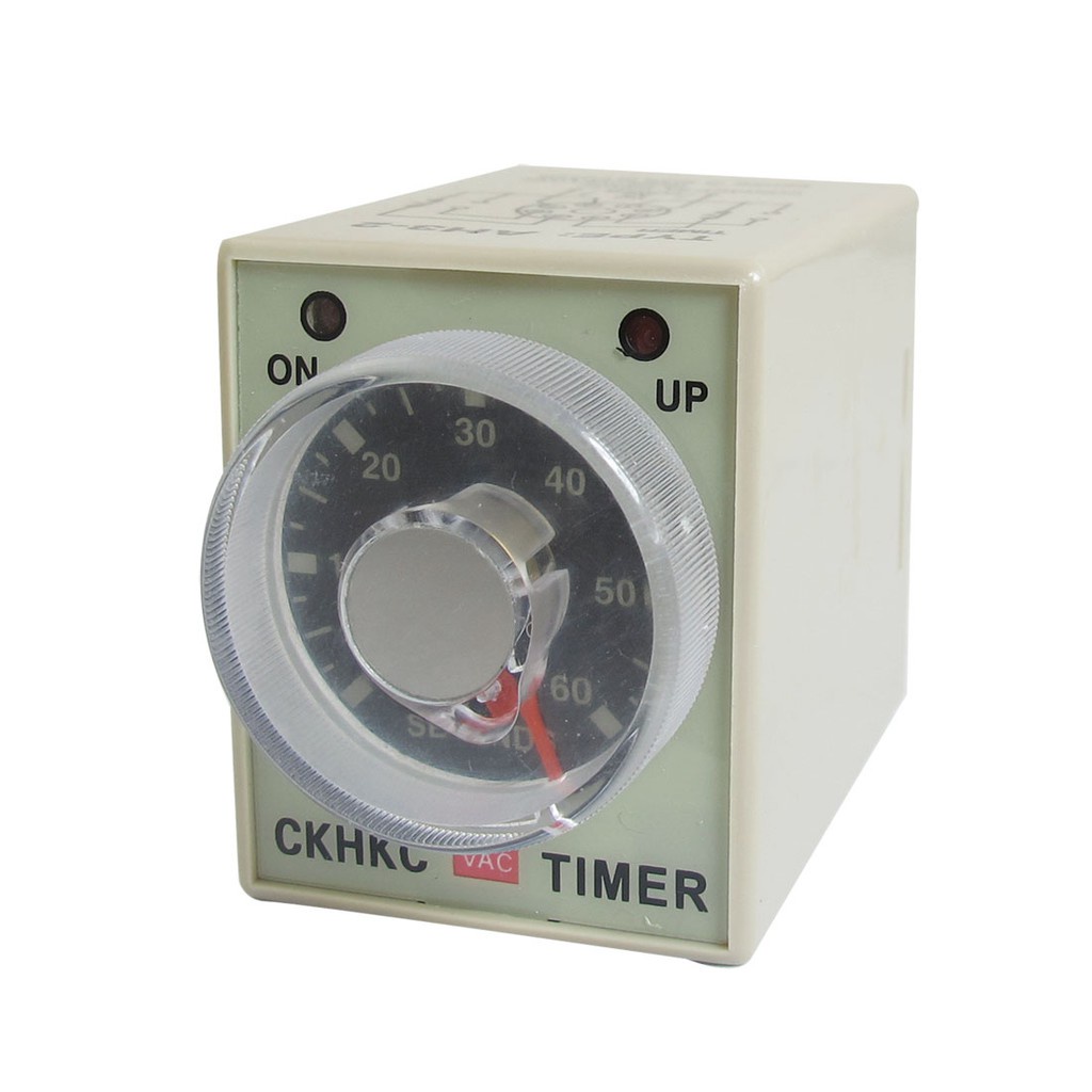 Timer giây 0-30s, Rơ Le Thời Gian CKC AH3-3 AC220V Kèm Đế
