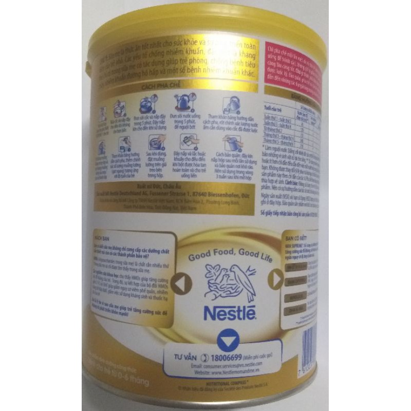 Sữa NAN Supreme Formula số 1 800G [HSD:01/2023]