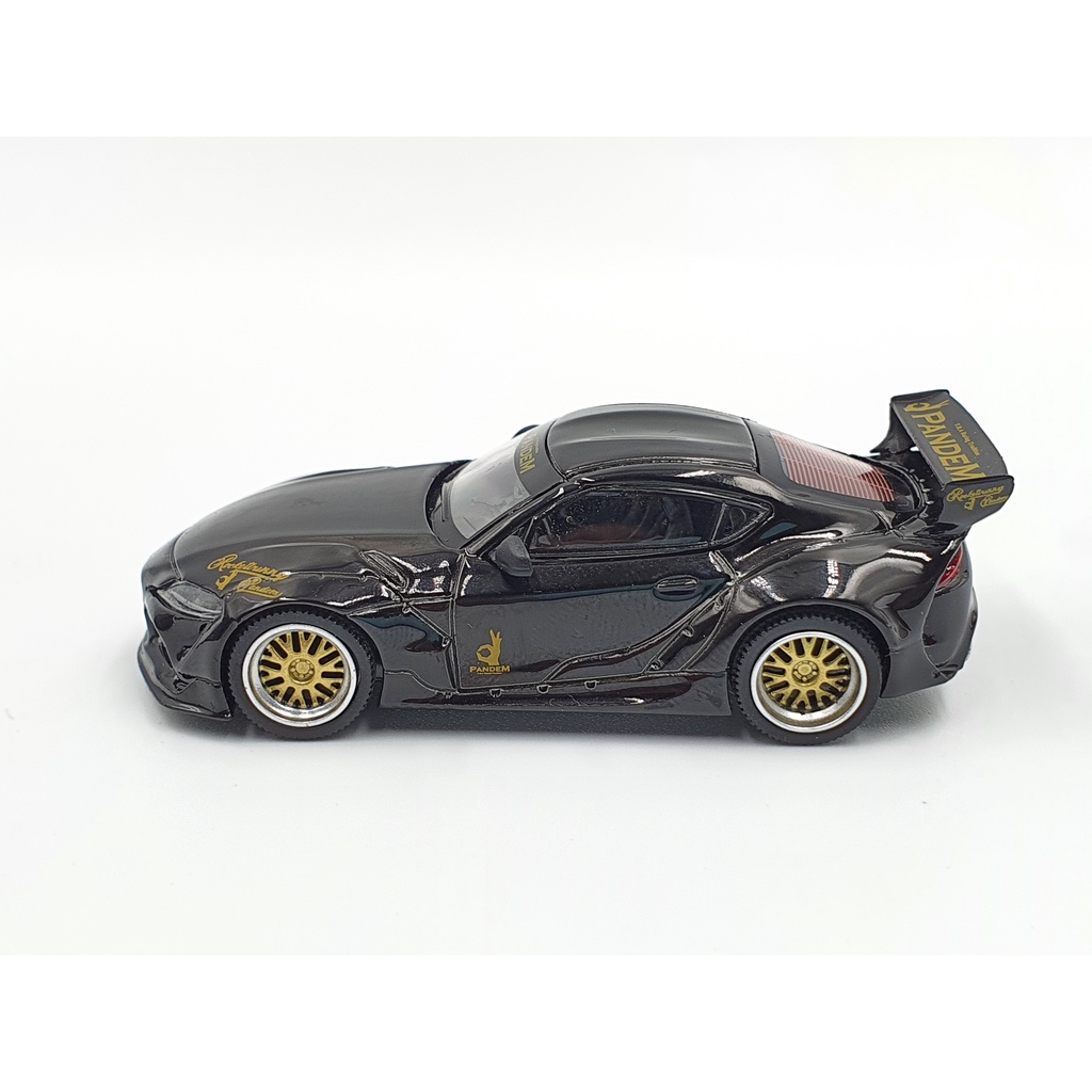 Xe Mô Hình Pandem Toyota GR Supra V1.0 Black LHD 1:64 Mini GT (Đen)