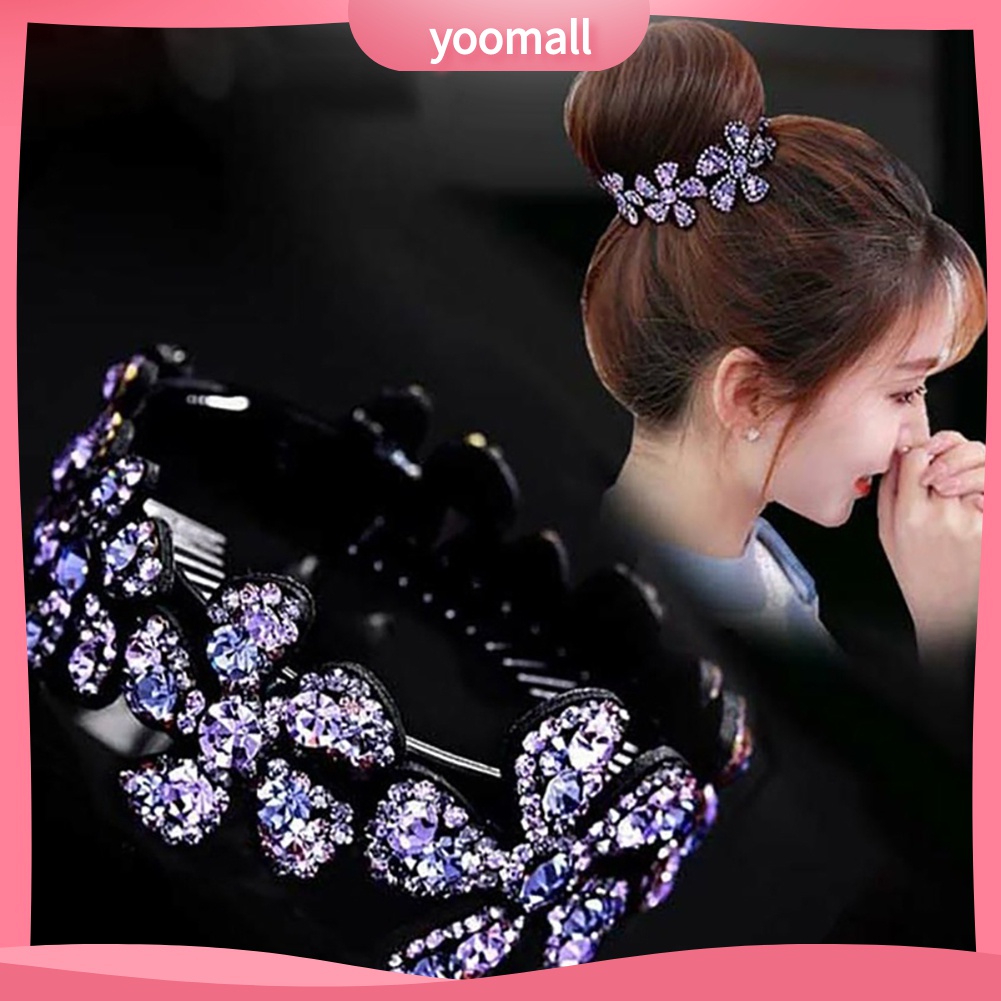 Yomall♡ Kẹp TóC HìNh Hoa ĐíNh Kim Cương Giả ThờI Trang Cho Nữ