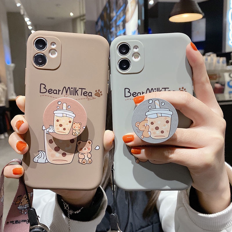 Ốp điện thoại silicone có giá đỡ WSS7 thích hợp cho IPHONE 6 6S PLUS 11 12PROMAX 7 8 PLUS SE X XR XS MAX 11 12 PRO MAX