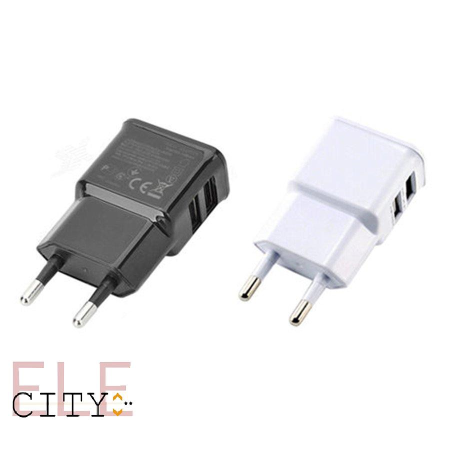 Cốc Sạc Nhanh 22ele 5v1a Eu Us 2 Cổng Usb Cho Iphone / Android