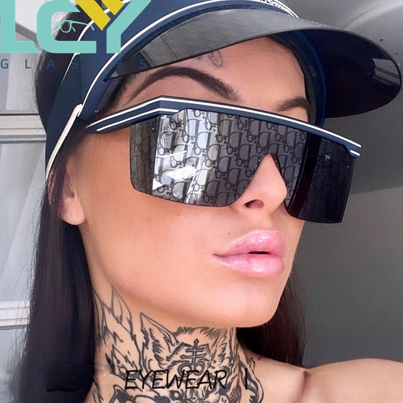 Kính Mát Gọng Vuông Lớn Thời Trang Phong Cách Âu Mỹ Cho Nữ 8670