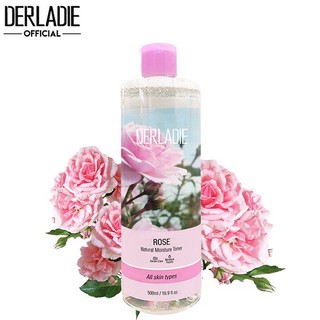 (Mẫu Mới) Nước Hoa Hồng Làm Sạch, Dưỡng Ẩm, Dịu Nhẹ Dành Cho Da Khô Chiết Xuất Hoa Hồng Derladie 500ML