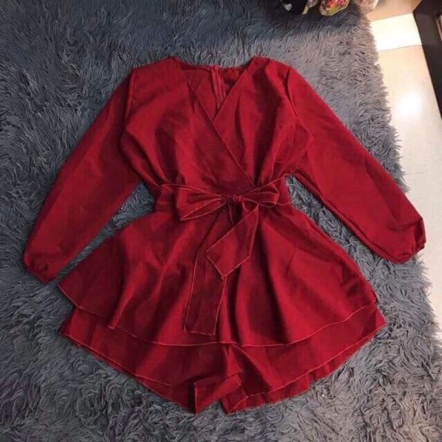 Jum hai tầng cổ v tay dài + Ảnh thật