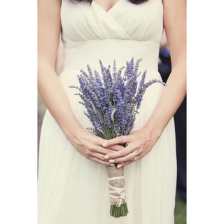 Bó hoa cưới, hoa cầm tay Lavender ( Oải Hương) khô để được lâu, có hương thơm nhẹ. Bó tỉ mỉ Vintage.