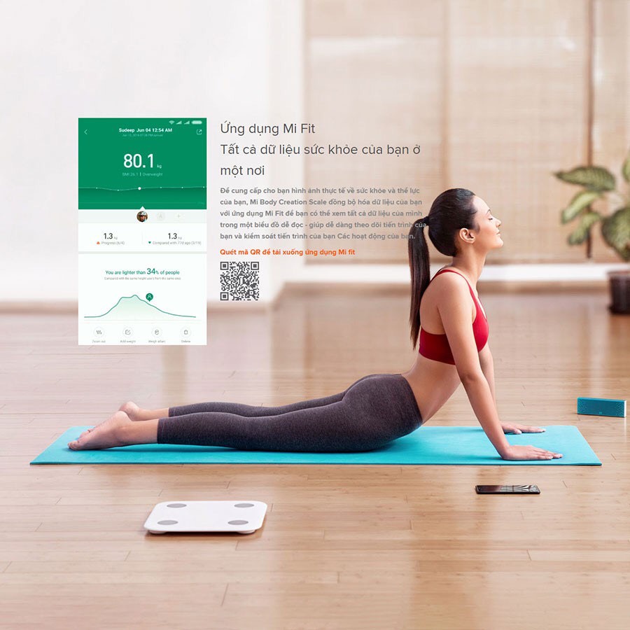 Cân Điện Tử Thông Minh Xiaomi Mi Body Composition Scale 2 Bản Quốc Tế Chính Hãng