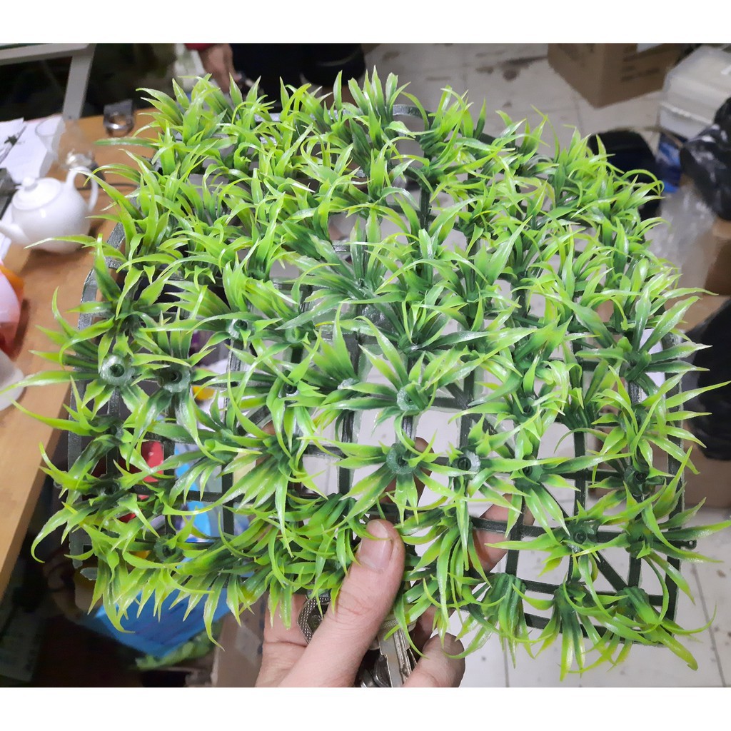 Bộ Trang Trí 2 Tấm Thảm Cỏ Thìa Bằng Nhựa Cho Bể Cá Thủy Sinh