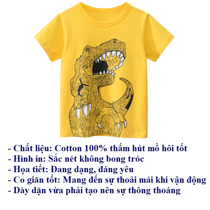 Áo thun bé trai cộc tay mùa hè hàn quốc thời trang trẻ em SKIDS