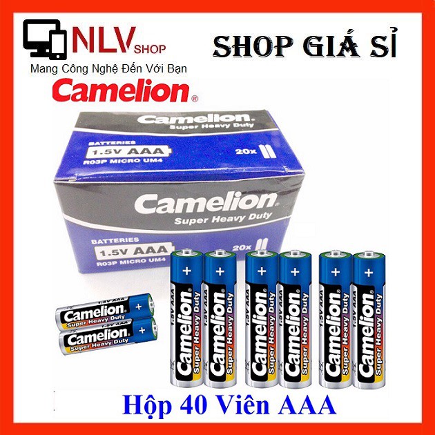 Hộp 40 Viên Pin Tiểu AAA (3A) Camelion Super Heavy Duty Battery 1.5V