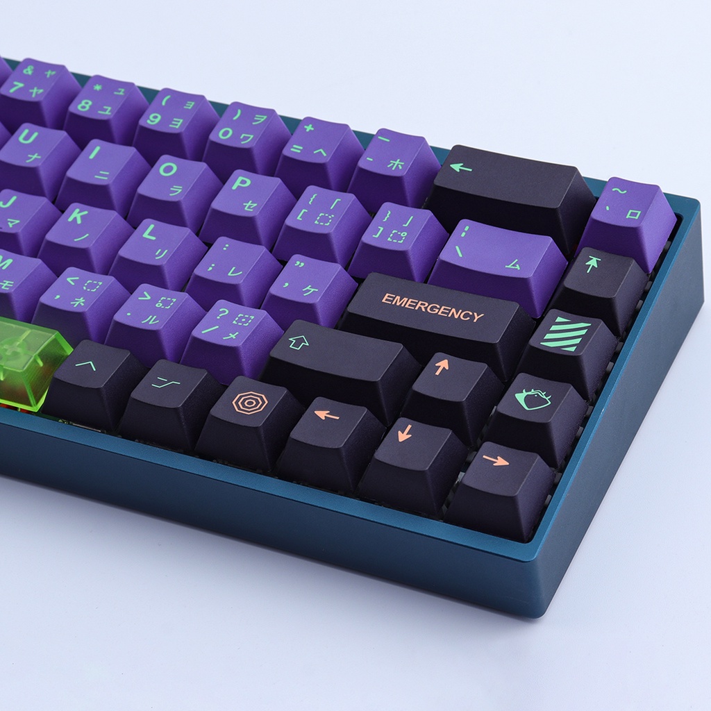EVA Mecha-01 Keycap, 134 phím PBT Keycaps Cherry Profile DYE-SUB EVA Nhật Bản Keycap cho bàn phím cơ chơi game, bàn phím cơ
