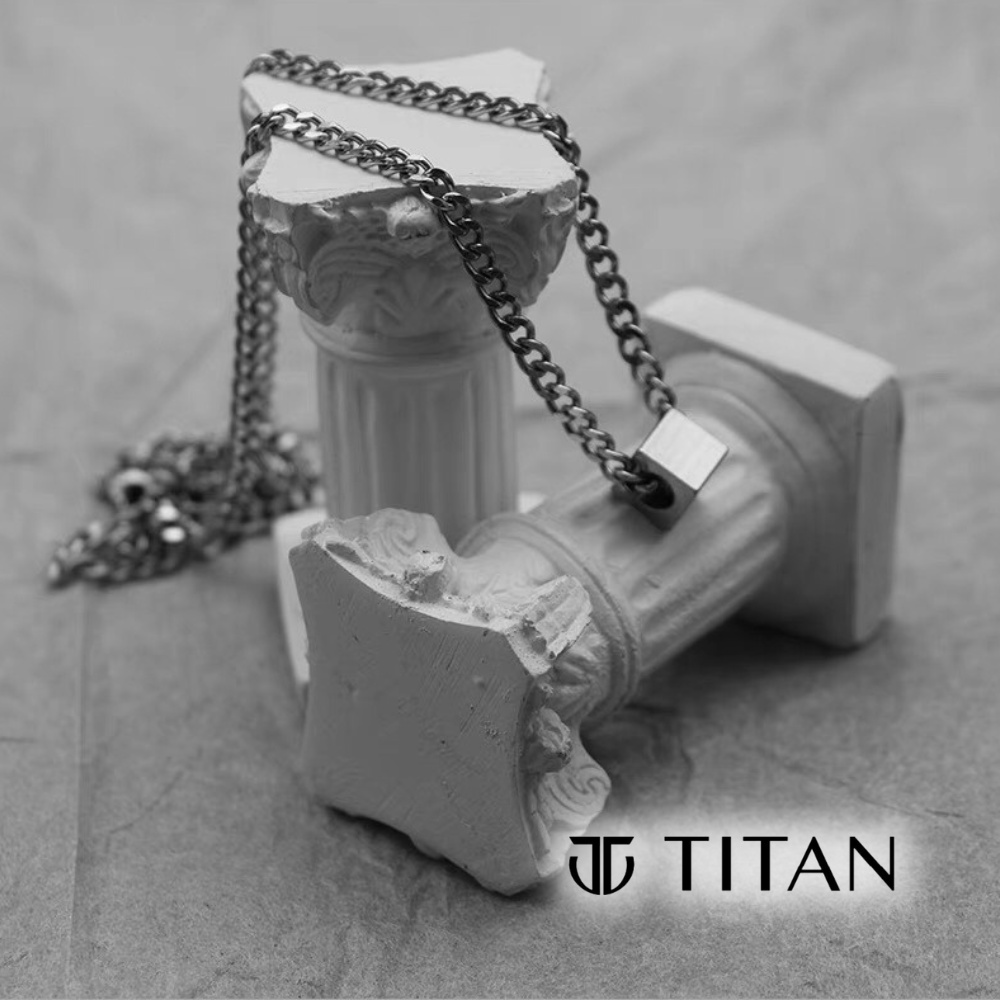 Dây chuyền nam nữ xích mặt hình vuông Khắc Laser, vòng cổ nam square chain màu bạc 925 unisex basic thép không gỉ Titan
