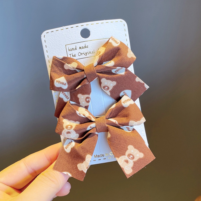 Set 2 Kẹp Tóc Nơ Dễ Thương Dành Cho Nữ