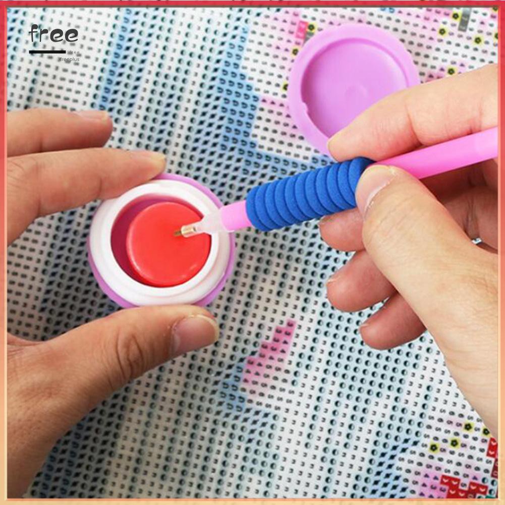 Hộp đất sét keo dính hỗ trợ bút khoan làm tranh đính đá DIY