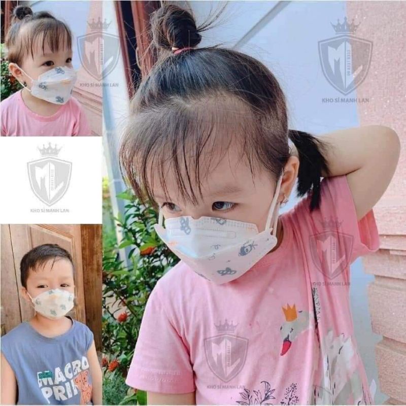 Sét 50 khẩu trang 4 lớp kf94 người lớn, trẻ em. an toàn, kháng khuẩn hiệu quả, tiện lợi