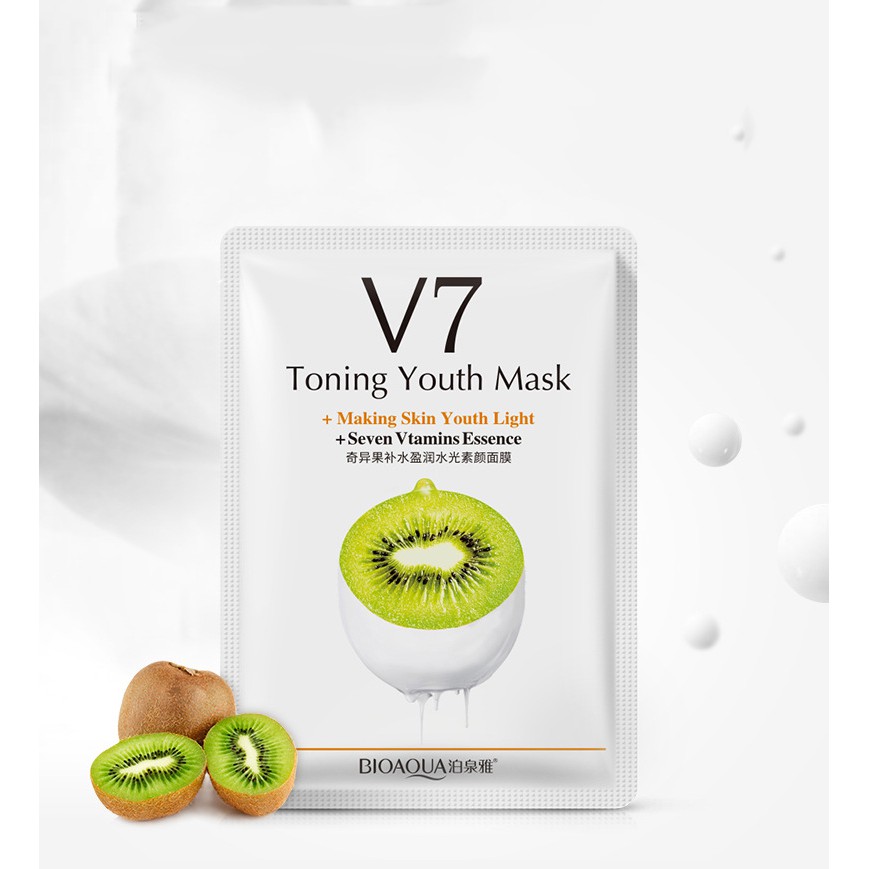 Combo 5 mặt nạ giấy dưỡng trắng da V7 cấp ẩm, dưỡng ẩm, thu nhỏ lỗ chân lông, làm sạch da, giảm thâm mụn SPU047