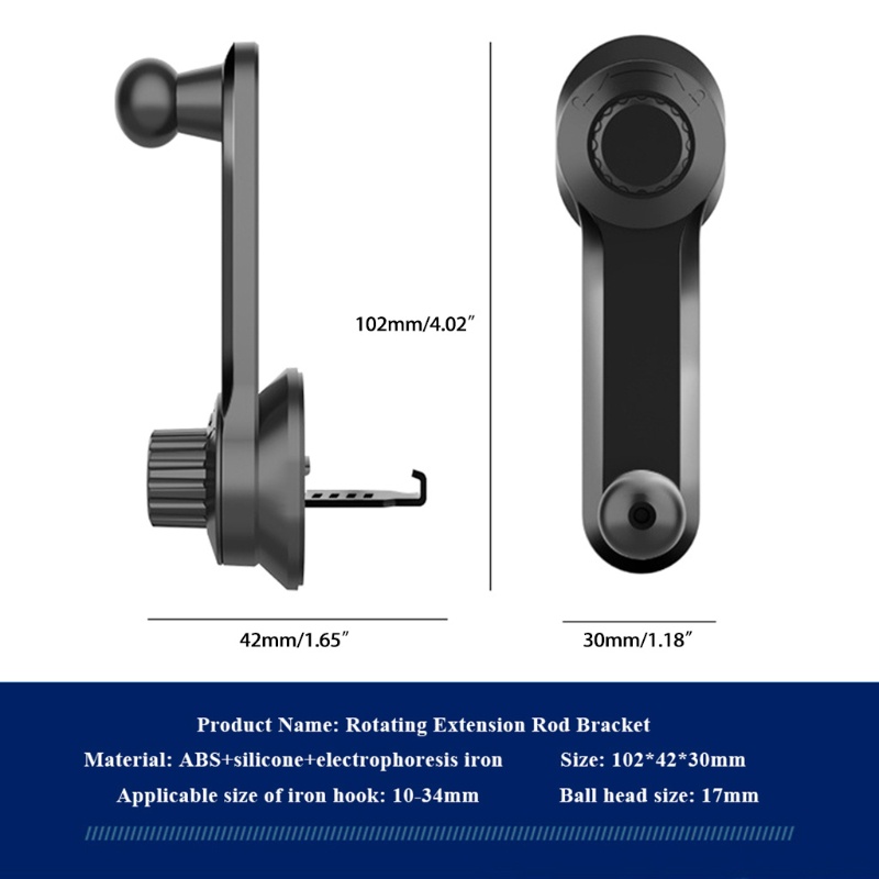 Giá Đỡ Điện Thoại 17mm Kẹp Điều Hòa Xe Hơi Chất Lượng Cao