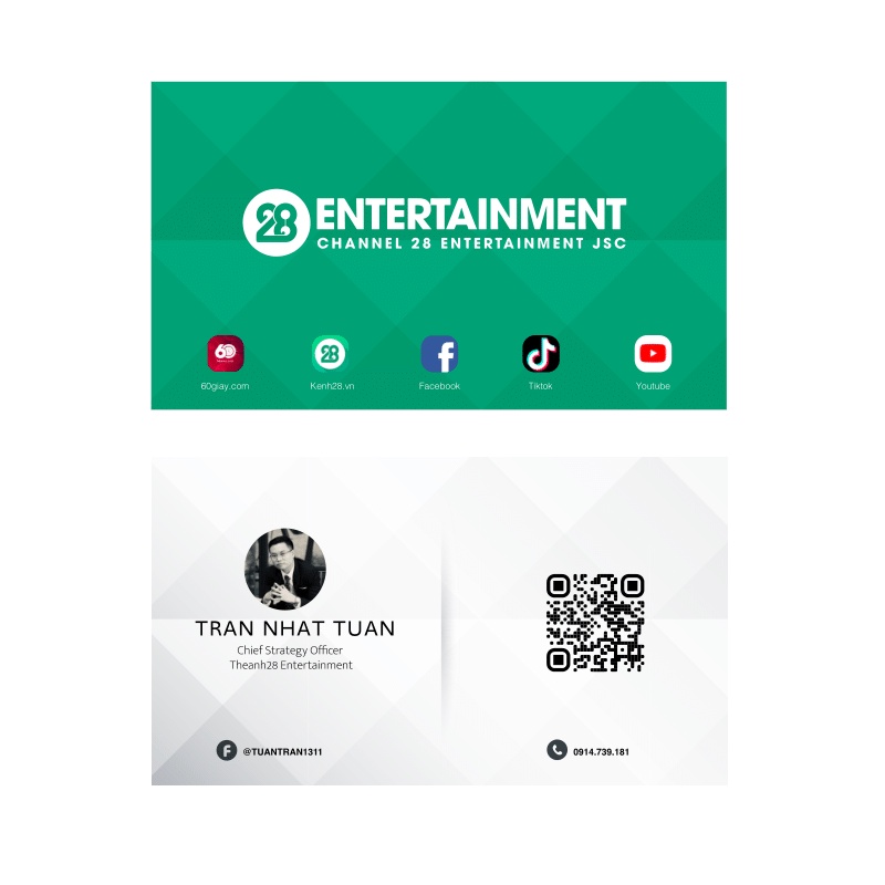Danh thiếp thông minh - IN DANH THIẾP MẪU SẴN và  QRCODE THEO YÊU CẦU - THẺ 1 CHẠM CÁ NHÂN BẰNG NFC