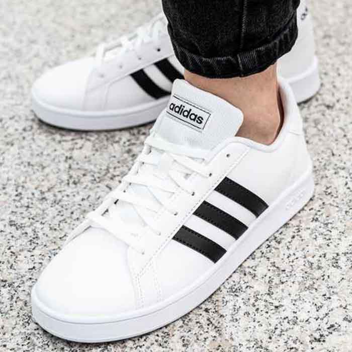 Giày Adidas Grand Court Thể Thao Thời Trang Màu Trắng Nam Nữ Có Sẵn EF0103