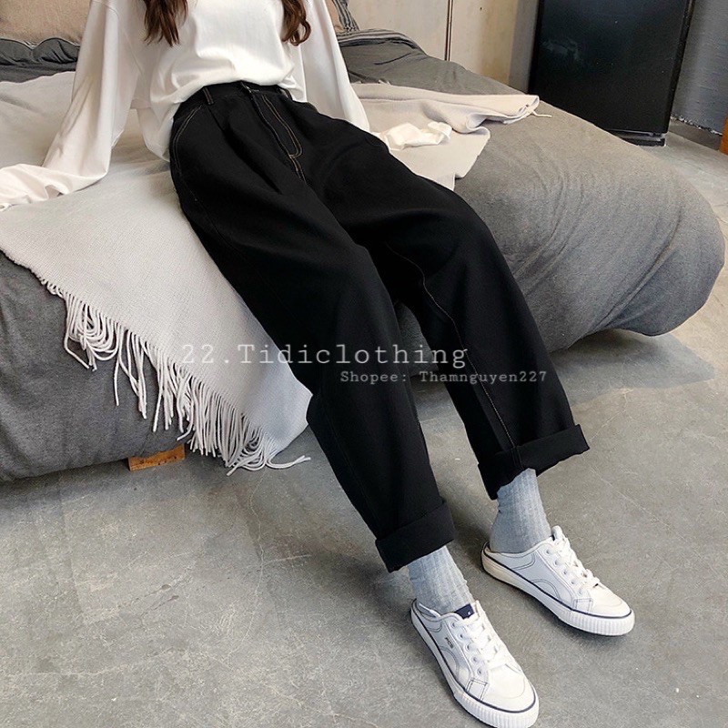 Quần bò ống rộng jeans ulzzang có size bigsize