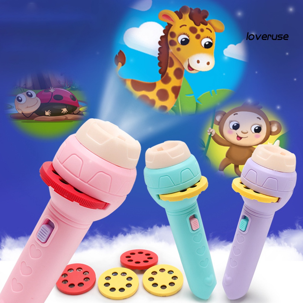 1 Bộ Máy Chiếu Đồ Chơi Bằng Nhựa Có Đèn Chiếu Cho Trẻ Em