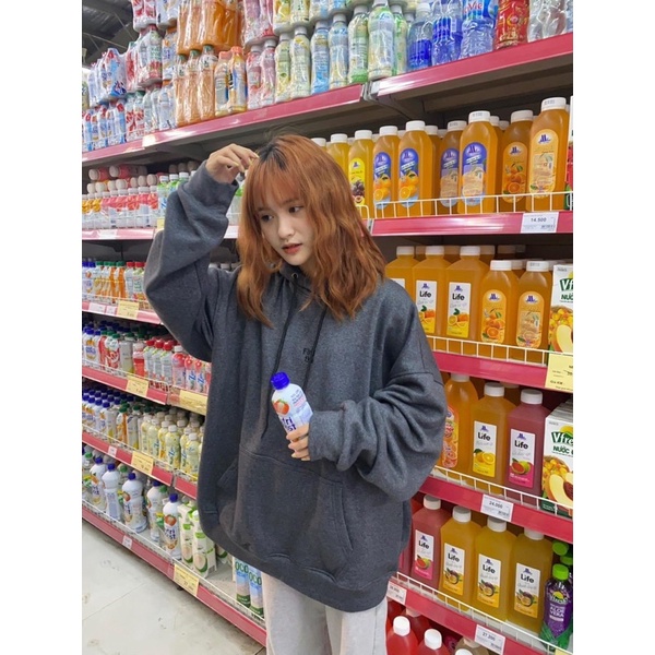 [sẵn] Áo Hoodie Form Rộng FIND THE xám đen [ nam nữ mặc ]