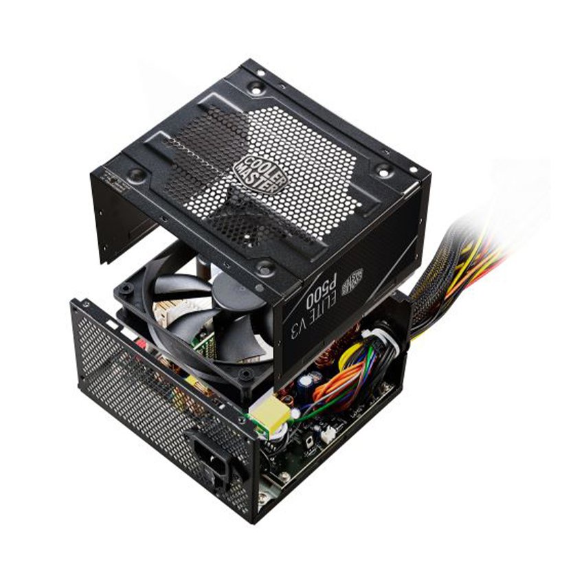 [Mã ELHAMS5 giảm 6% đơn 300K] Nguồn máy tính Cooler Master Elite V3 230V PC500 500W (Màu Đen)