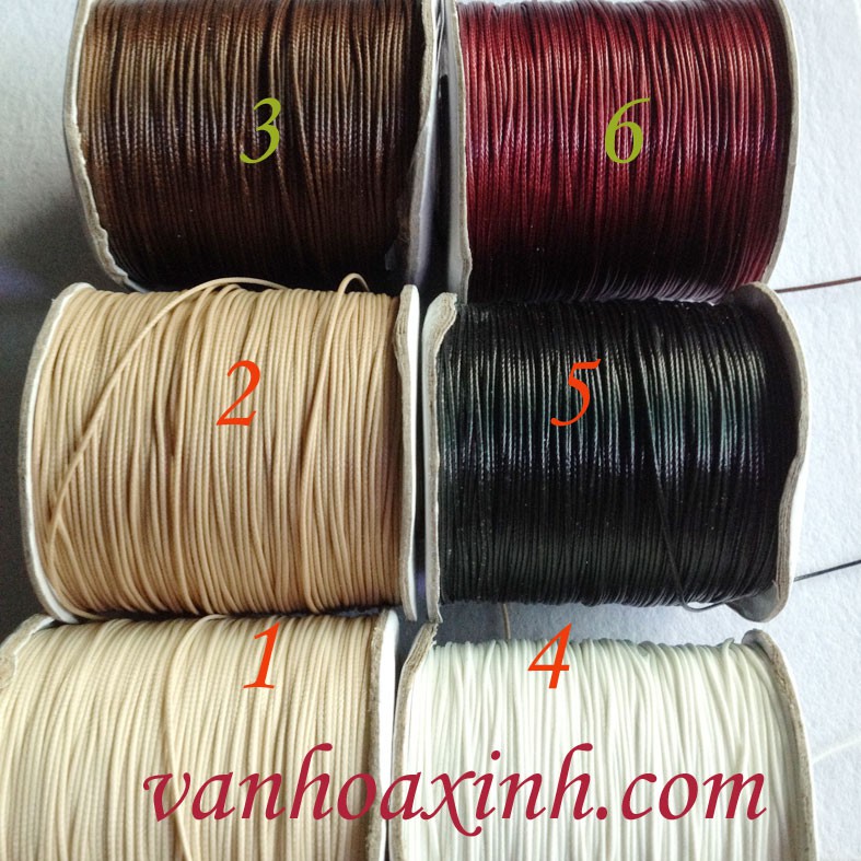 🍀🌺  Dây sáp 0.5mm dây cói Hàn Quốc waxed cord đan vòng tay macrame