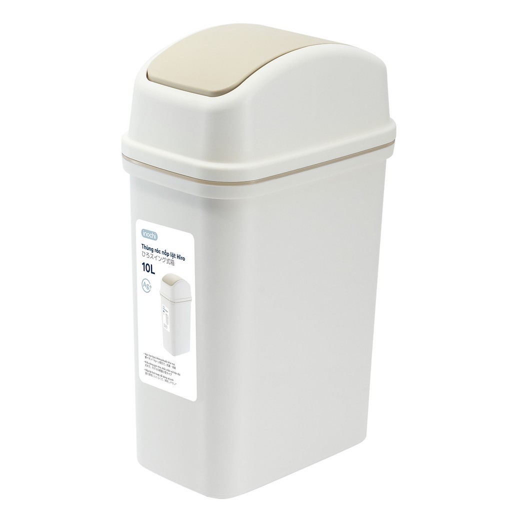 Thùng Rác Nắp Lật Hiro 5L-10L-15L Inochi Kèm Ruột Tiện Lợi, Thùng Đựng Rác Lật Inochi