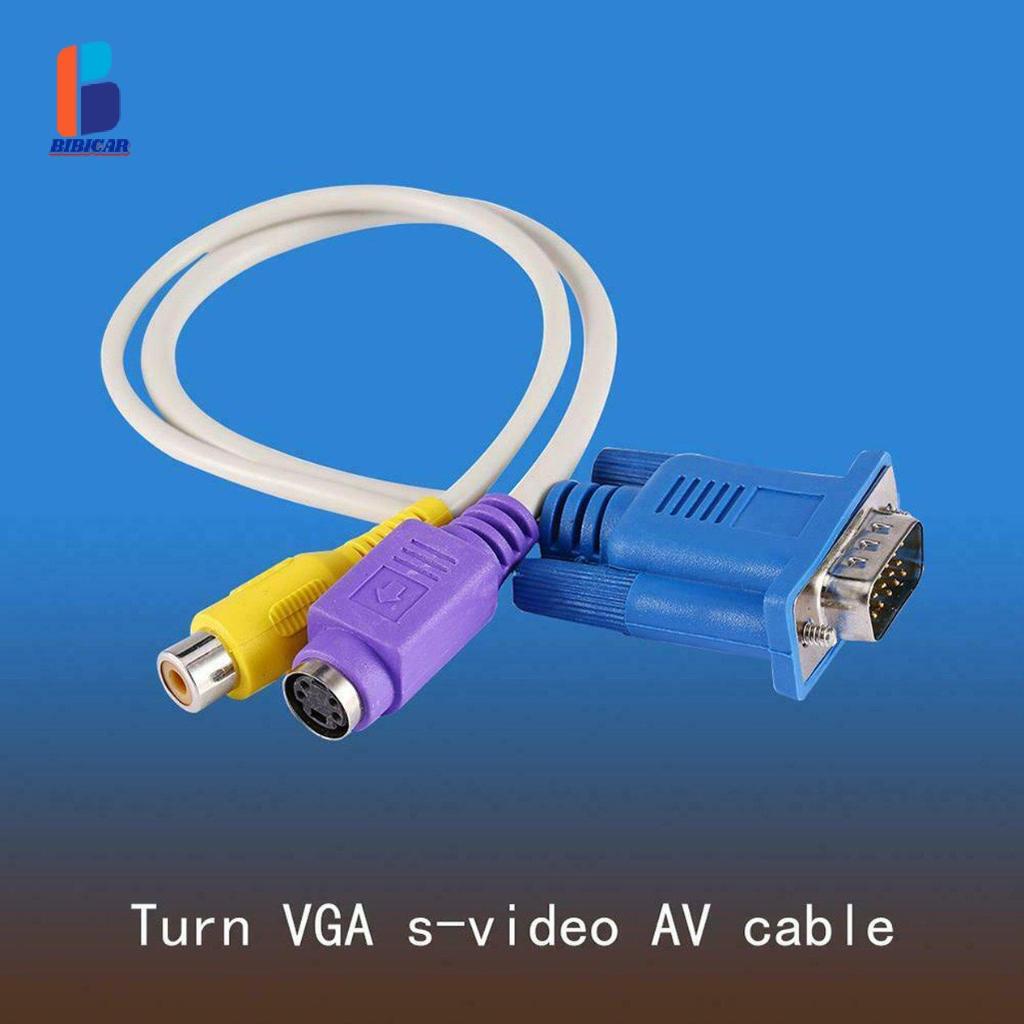1pc 15Pin PC VGA SVGA TO S-Video RCA Bộ chuyển đổi đầu ra TV hỗn hợp AV