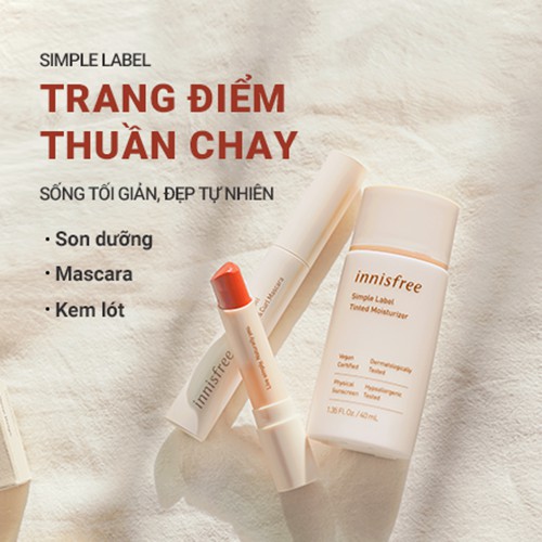 Son dưỡng môi có màu innisfree Simple label Lip Color Balm 3.2g