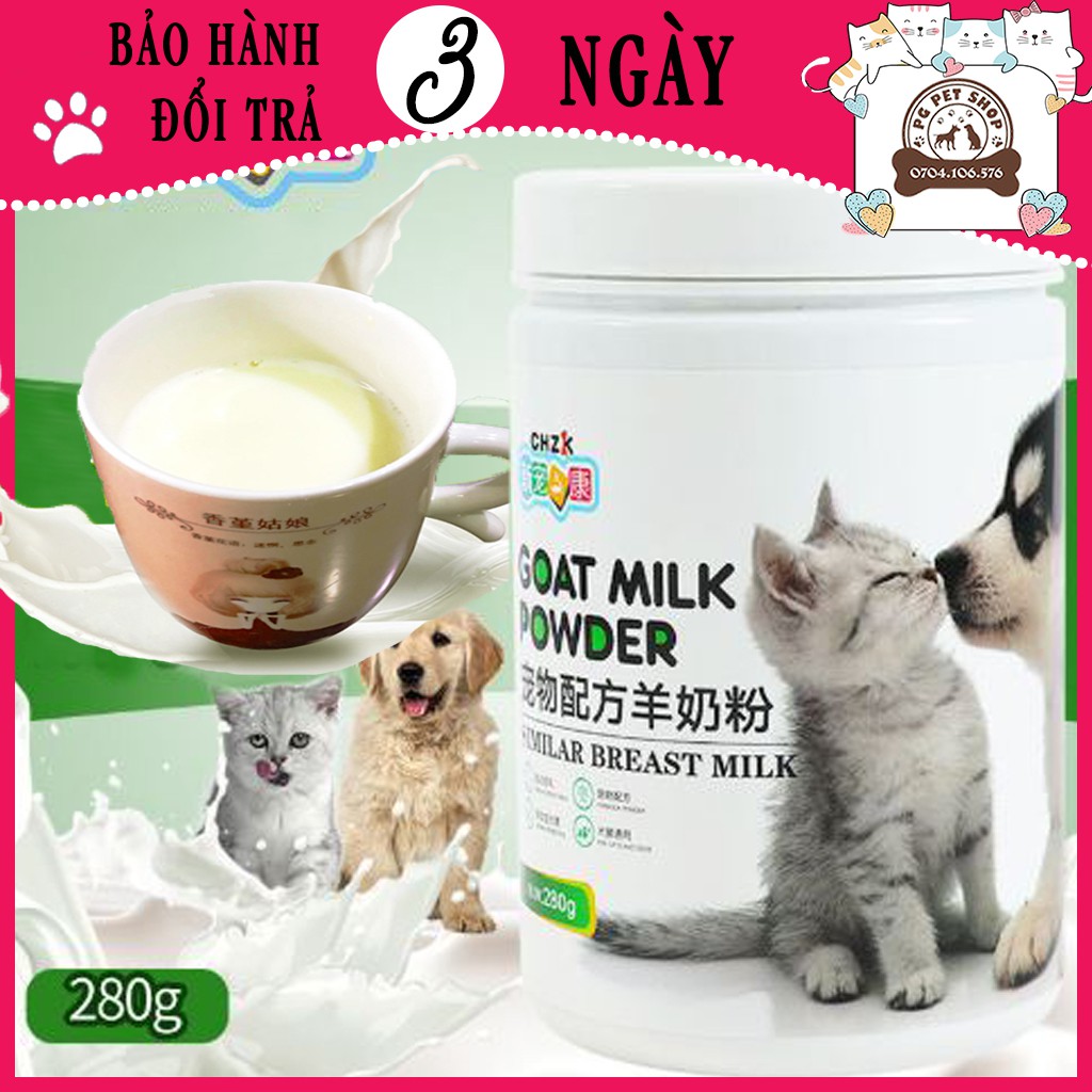 💥Sữa Dê💥 Sữa Cho Chó Mèo CHZK Hộp 280g 💥 Phù Hợp Với Chó Mèo Con, Chó Mèo Mới Sinh Con, Hoặc Đang Bị Bệnh -  TA16