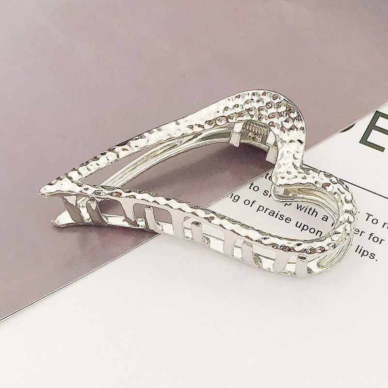 Kẹp tóc kim loại cỡ lớn thiết kế đơn giản thời trang