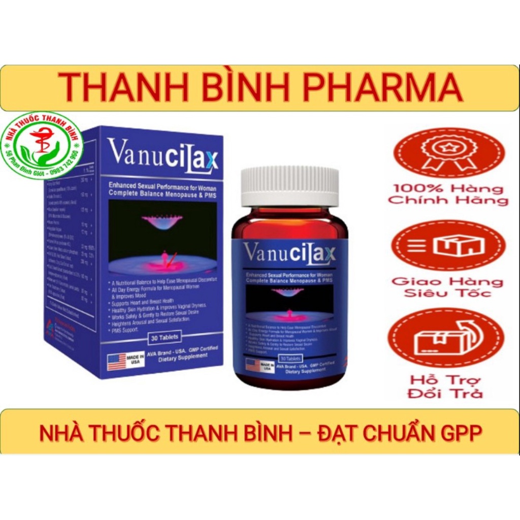 VANUCILAX - NHẬP KHẨU MỸ - HỖ TRỢ TĂNG CƯỜNG NỘI TIẾT TỐ NỮ - GIẢM CÁC TRIỆU CHỨNG THỜI KỲ TIỀN MÃN KINH VÀ MÃN KINH