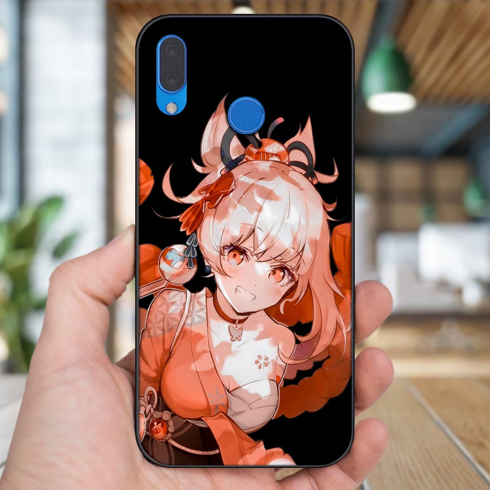 Ốp lưng Huawei Nova 3, Nova 3i, Nova 3e, P20 Lite viền đen in hình Yoimiya Genshin Impact